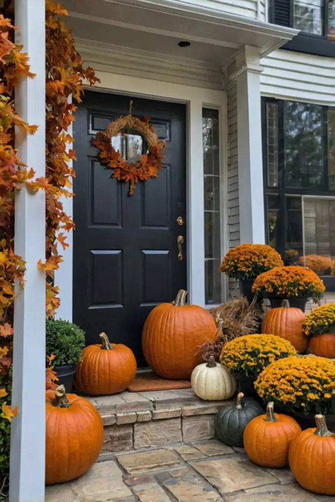 Fall decor ideas, Outdoor decorating, Porch makeover, Seasonal decorations, Autumn home decor