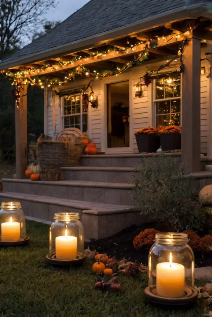 stunning Thanksgiving outdoor decor, Thanksgiving yard decorations, outdoor Thanksgiving decorating ideas, Thanksgiving outdoor lights, outdoor Thanksgiving centerpiece