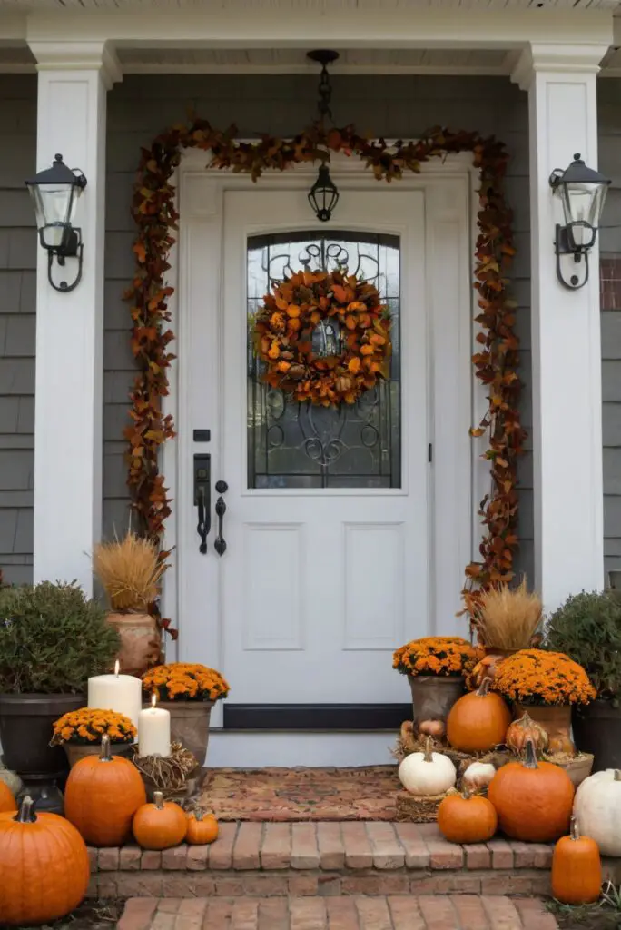 Thanksgiving outdoor decor, Thanksgiving porch decor, Outdoor Thanksgiving decorations, Fall front porch decor, Thanksgiving entryway decor