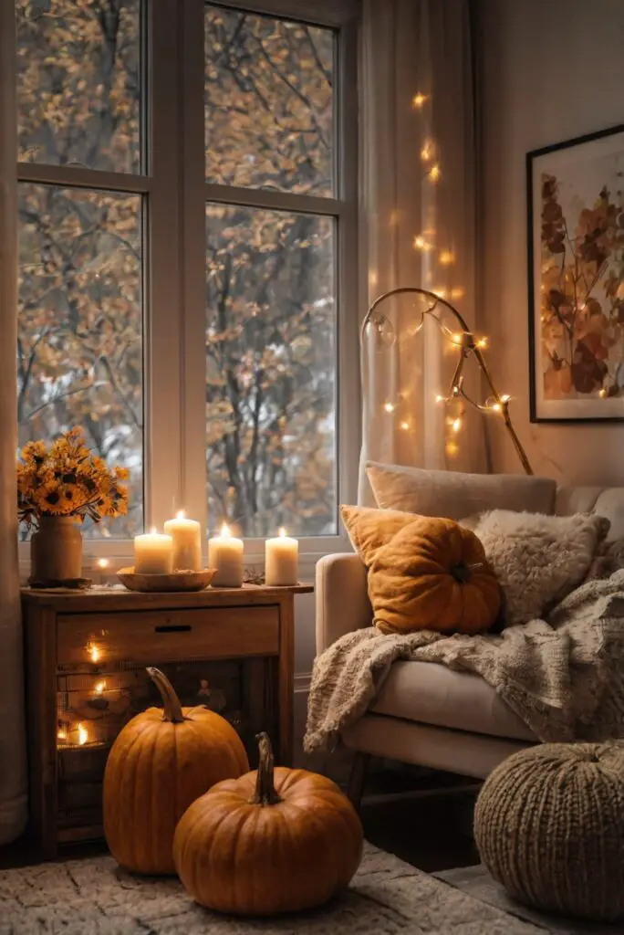 Fall room decor ideas, Fall home decor, Cozy fall decor, Stylish room decor, Aesthetic home decor