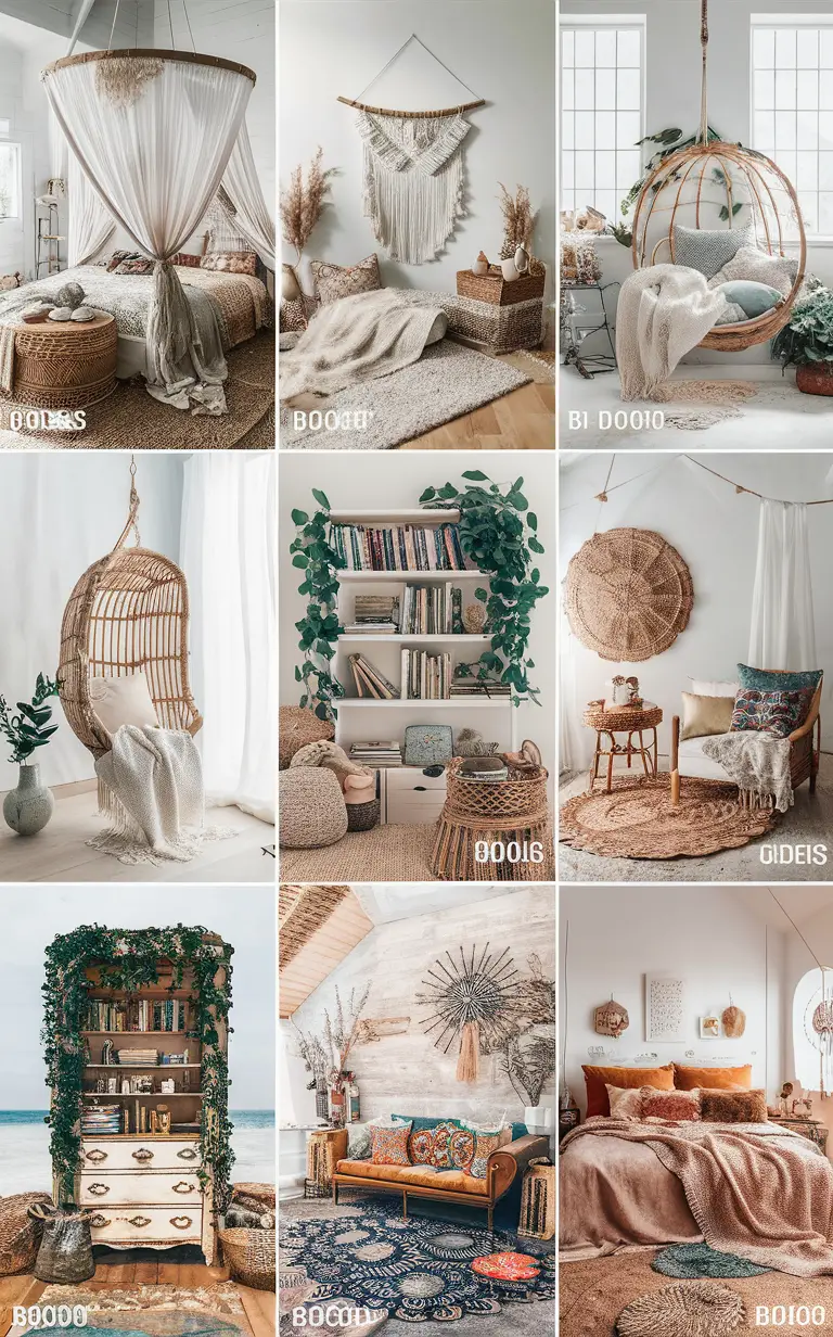 coastal bedroom decor, boho bedroom designs, coastal style bedding, bohemian interior design, coastal boho home styling