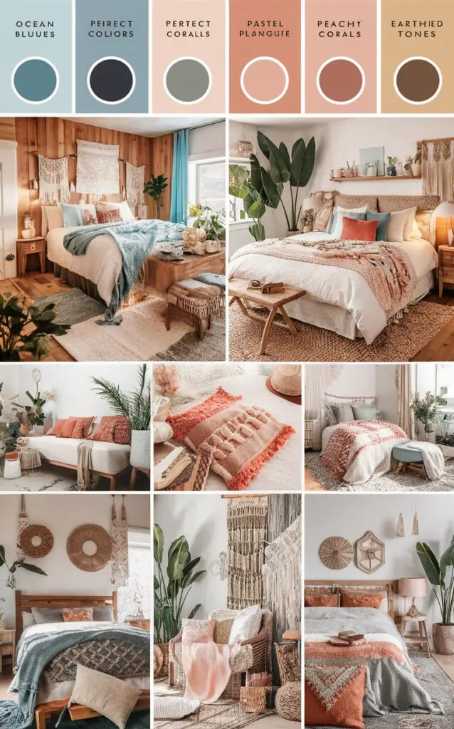 boho decor, coastal bedroom, beachy vibes, airy atmosphere, serene retreat