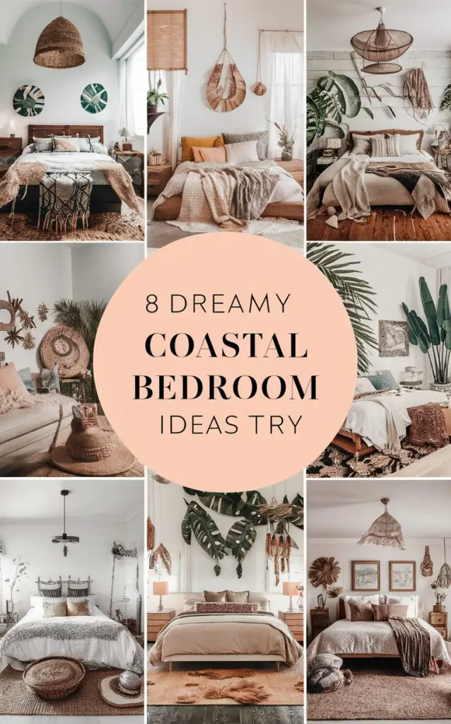 coastal decor, bohemian bedroom, natural textiles, beachy chic, sea-inspired design