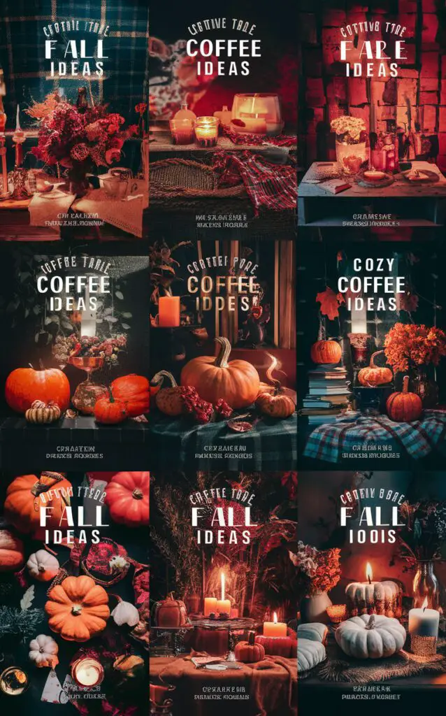 cozy home decor, fall decorations, coffee table styling, autumn centerpiece, cozy living room