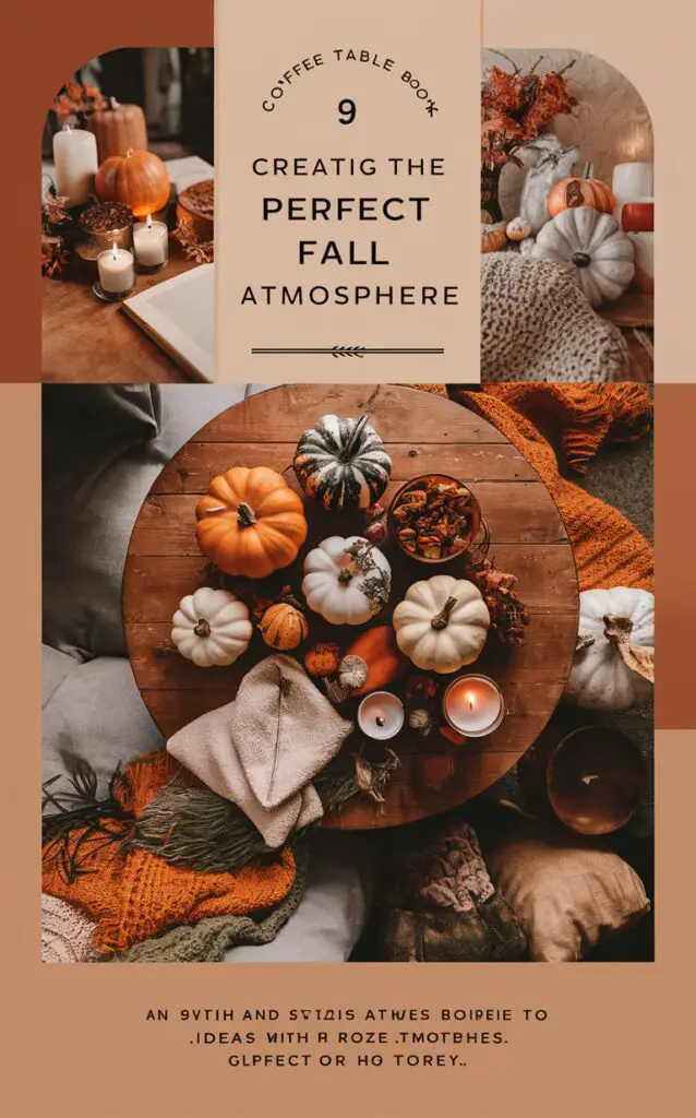 Fall coffee table decor, Coffee table centerpiece, Home decor ideas, Seasonal table setting, Autumn table decorations