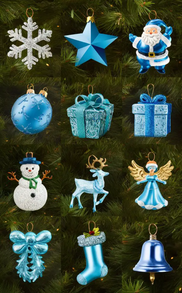 Blue Christmas Ornaments, Ornament Display Ideas, Christmas Ornament Trends, Holiday Decor Ideas, Festive Holiday Decor