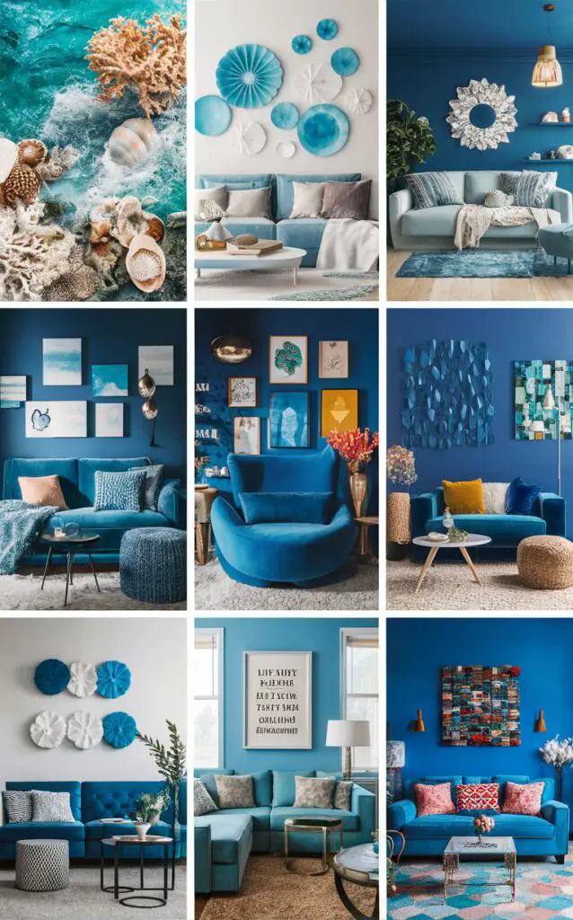 blue room decor, stylish home decor, luxury interior design, modern bedroom ideas, elegant home accents