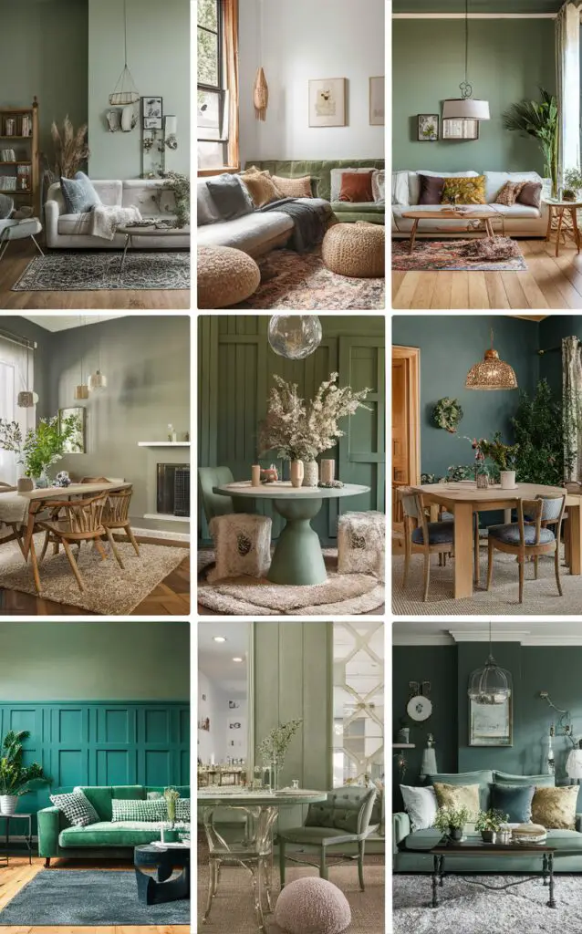 sage green decor, green room ideas, trendy room decor, elegant home decor, chic interior design