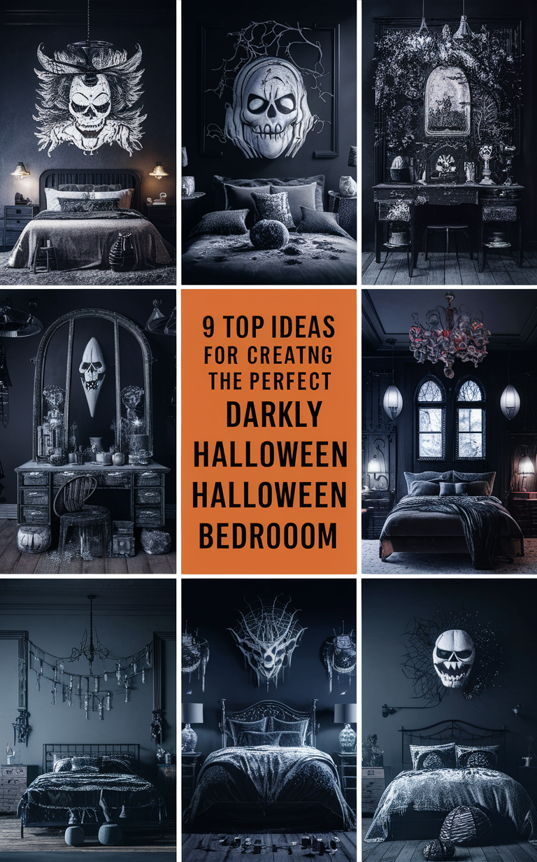 13 Top Ideas for Black and White Halloween Bedroom - West Pear Interiors
