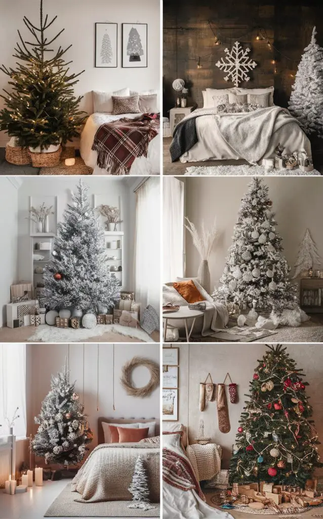 Christmas Bedroom Decor Ideas, Festive Bedroom Decor, Holiday Bedroom Designs, Winter Bedroom Decor, Elegant Christmas Bedroom