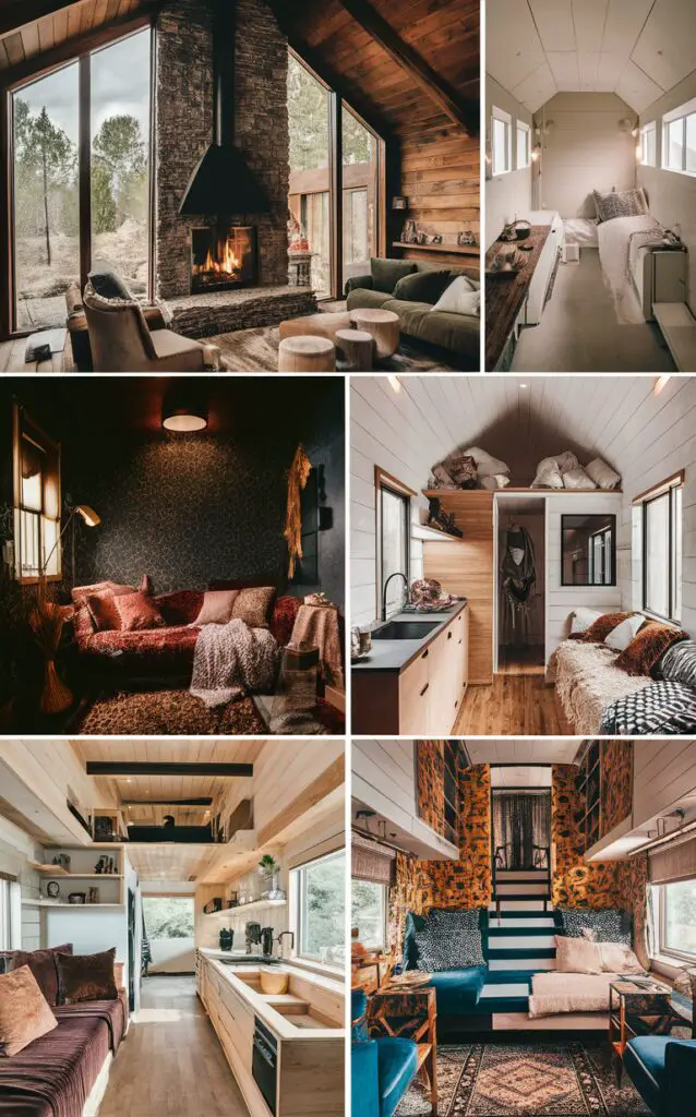 tiny home interior design, small space living, minimalist home decor, tiny house organization, eco-friendly living