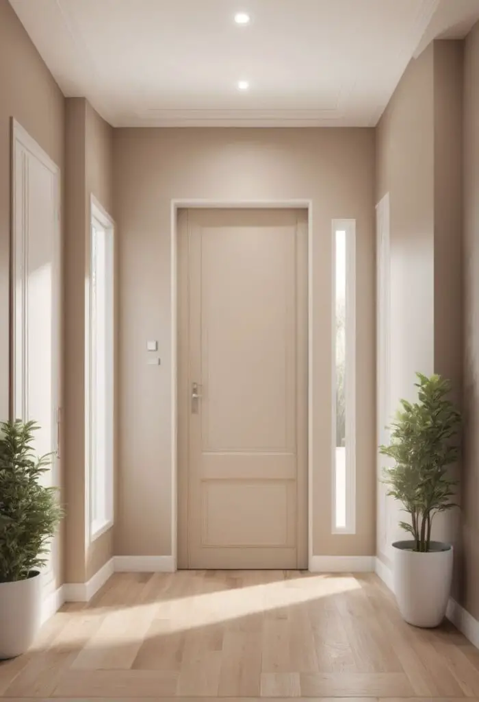 Elevate Your Entryway: 2024's Balanced Beige Paint for a Timeless Look