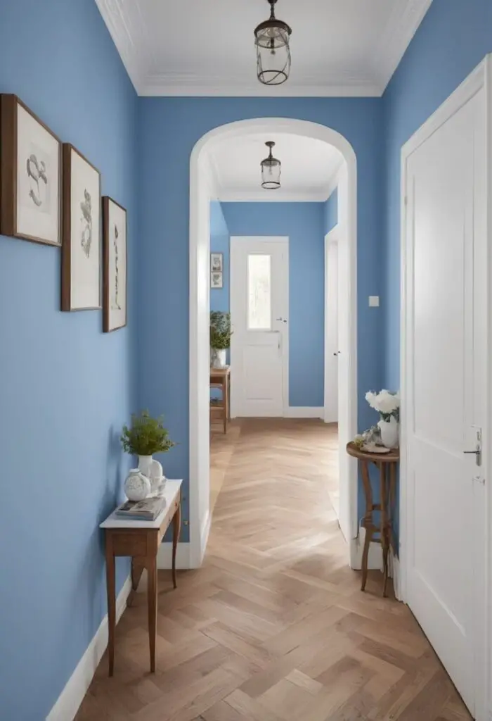 Welcome Home: Transform Your Entrance with Blissful Blue Paint for 2024