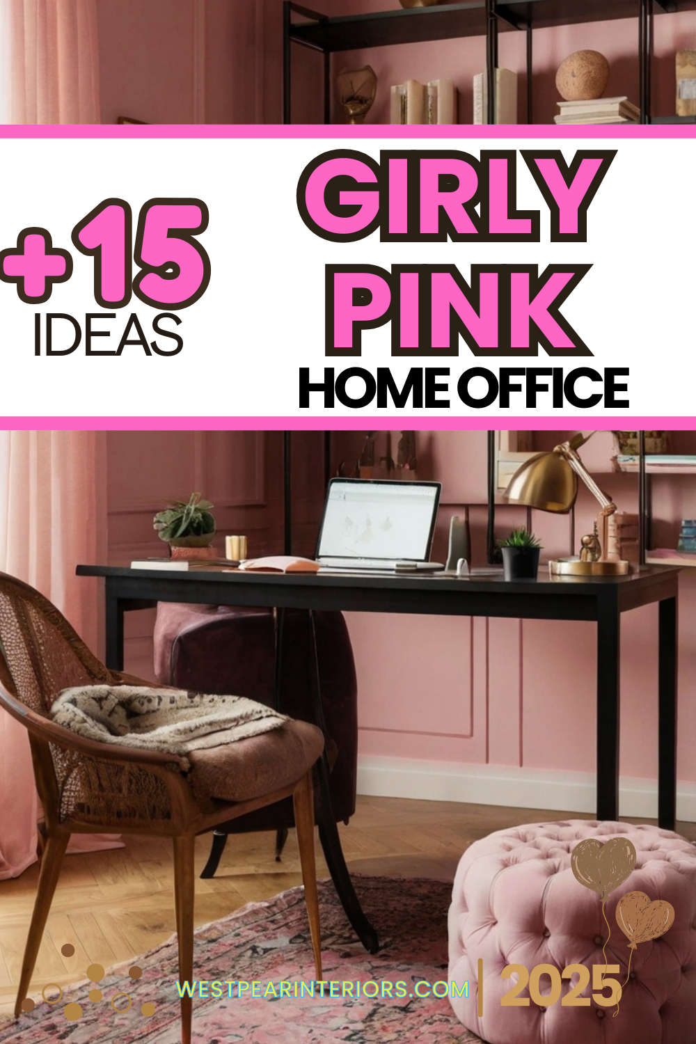 15 Modern Pink Girly Home Office Remodel Ideas to Try in 2025