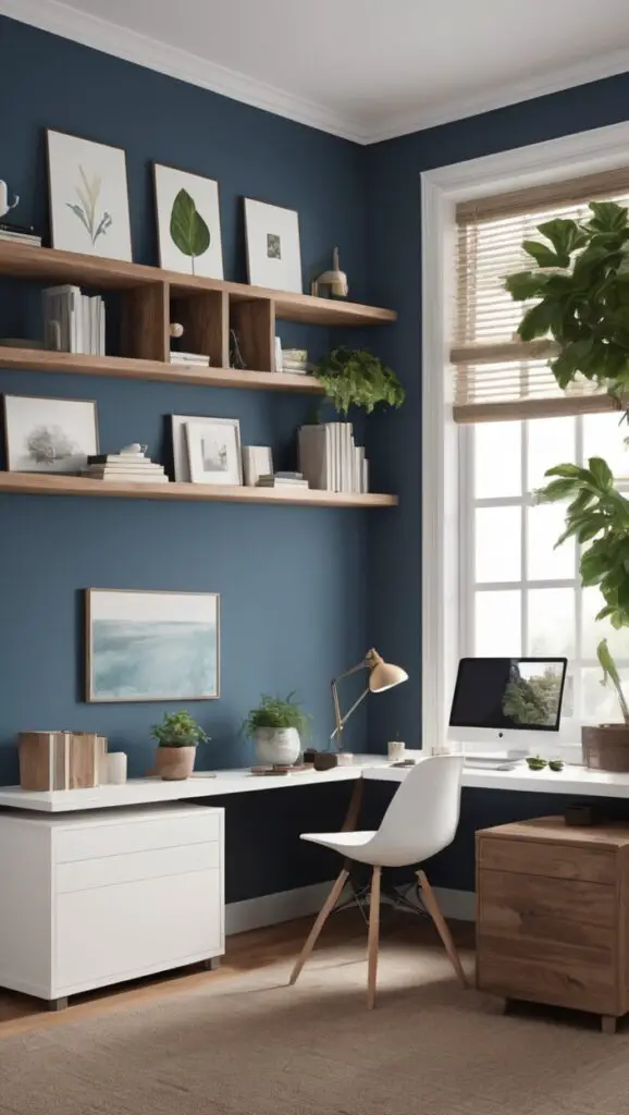  color pairing, interior decor, office accessories, workspace vibes, home office