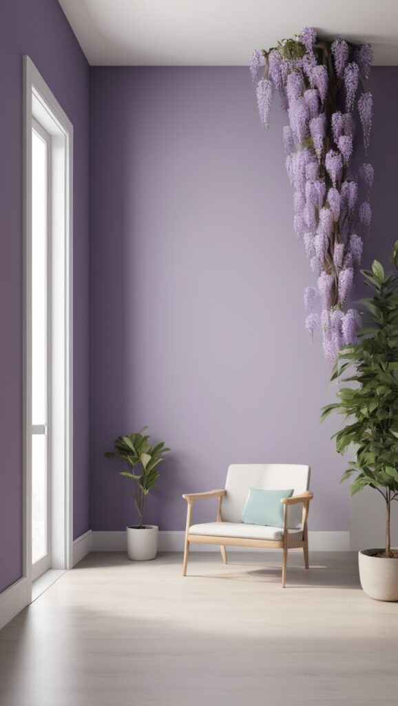 office decor 2024, Wisteria color, modern workspace, paint trends, creative office designs

