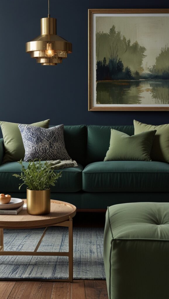 Navy Blue, Sage Green, Home Makeover, Paint Trends,Interior Refresh, Paint Palette, Color Trends, Elegant Spaces