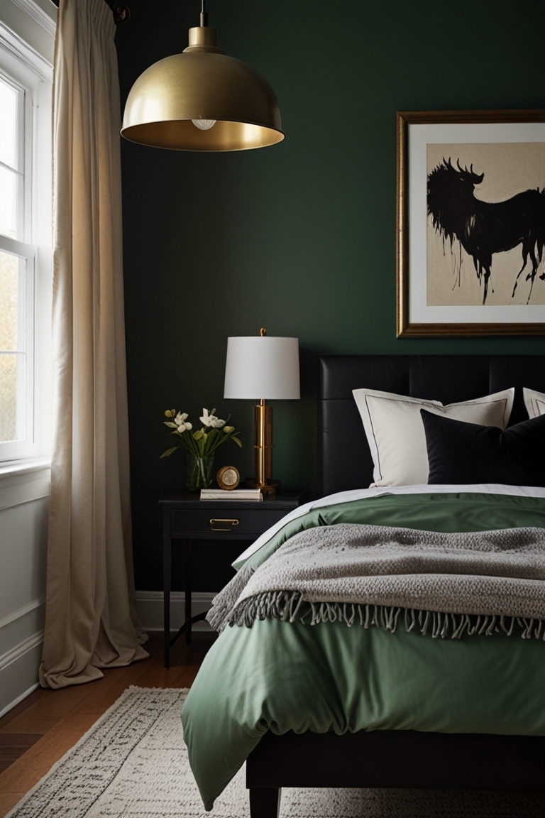 25+ Cozy Black and Green Bedroom Inspirations You’ll Love (2025 Edition ...