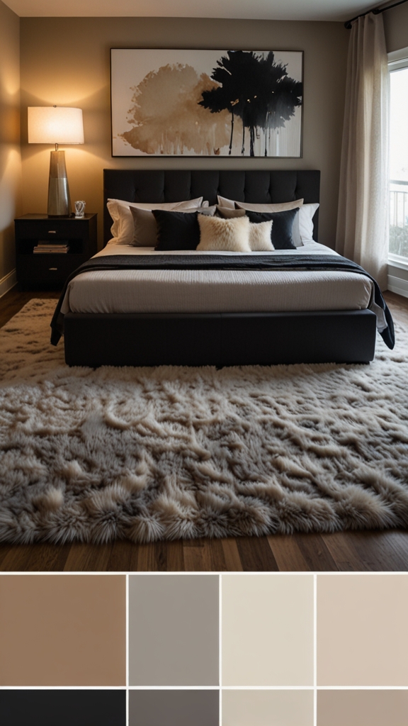 ,black & beige bedroomnew bed design, modern bed design, modern bedroom designs, modern wood bed frame,modern 