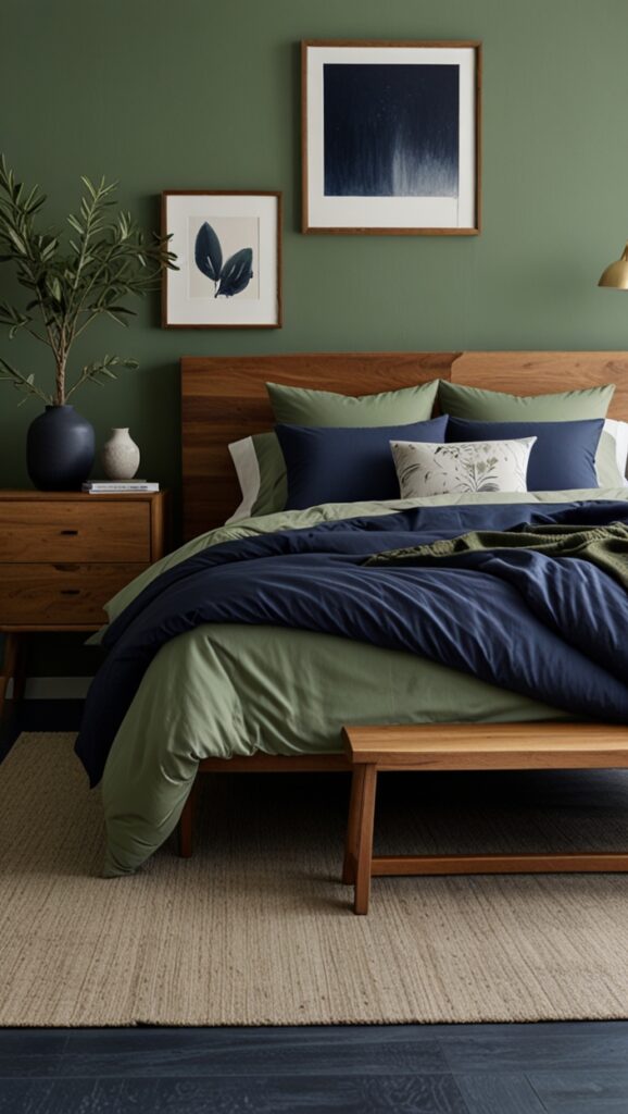 Navy Blue, Sage Green, Home Makeover, Paint Trends,Interior Refresh, Paint Palette, Color Trends, Elegant Spaces