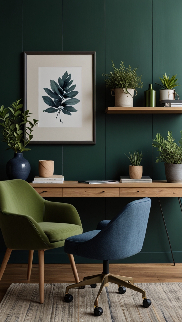 Stunning Navy Blue and Sage Green Paint Modern Home | 2025 Refresh ...