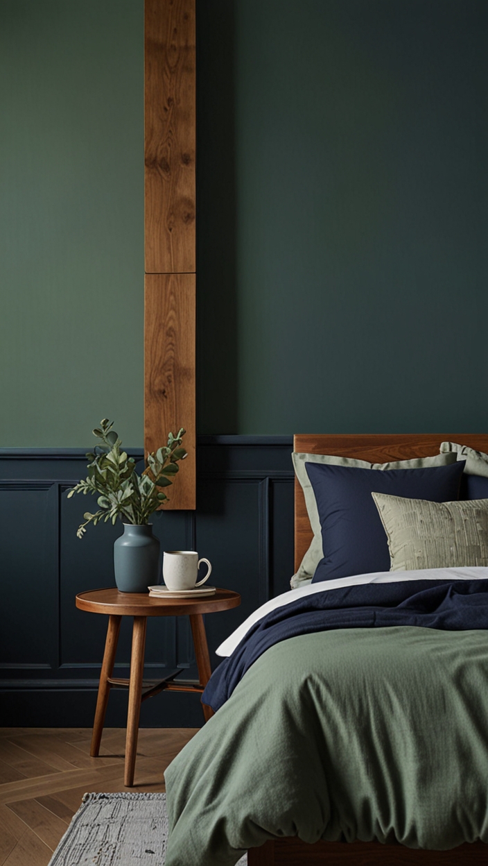 Stunning Navy Blue and Sage Green Paint Modern Home | 2025 Refresh ...