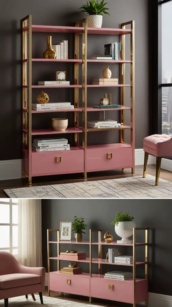 Pink Decor ,Pink Office Chair,new Home office design, modern setup, modern workspace  designs, modern wood Home office frame,modern Home office, moody decor, cozy interiors, sophisticated style,modern Home office 
