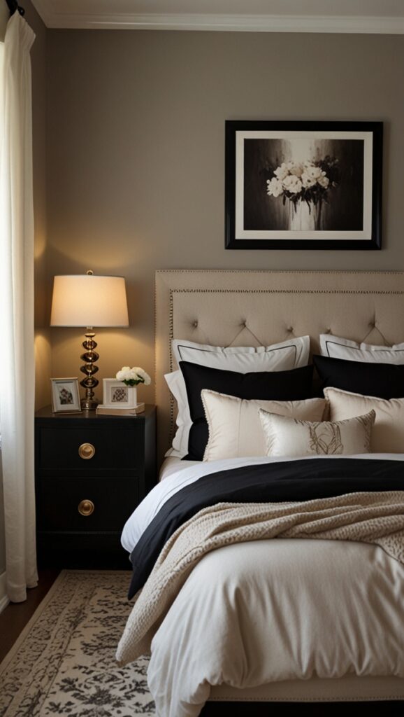 ,black & beige bedroomnew bed design, modern bed design, modern bedroom designs, 