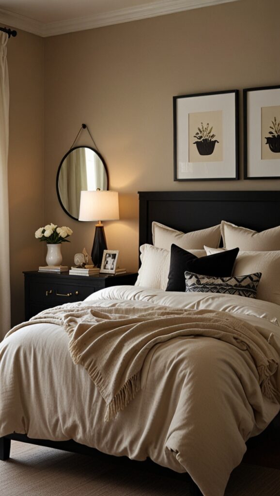 ,black & beige bedroomnew bed design, modern bed design, modern bedroom designs, 