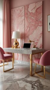 Inspiring Pink Office Decorating Ideas for Women - West Pear Interiors