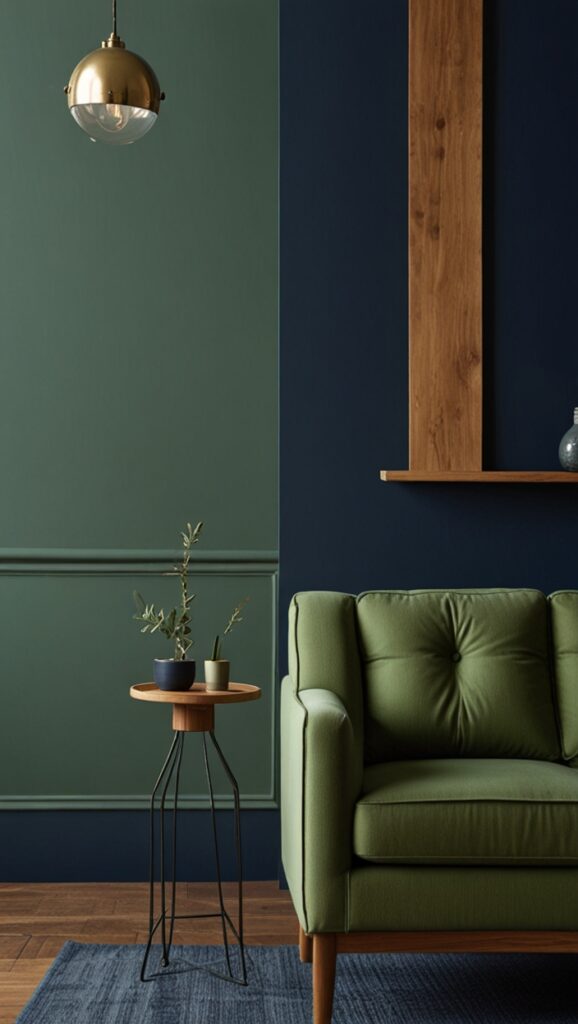 Navy Blue, Sage Green, Home Makeover, Paint Trends,Interior Refresh, Paint Palette, Color Trends, Elegant Spaces