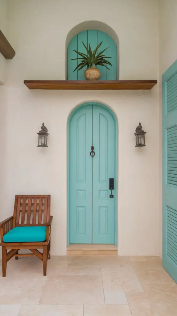 Entryway ,Turquoise ,Makeover Your Entryway,Cozy Interiors 