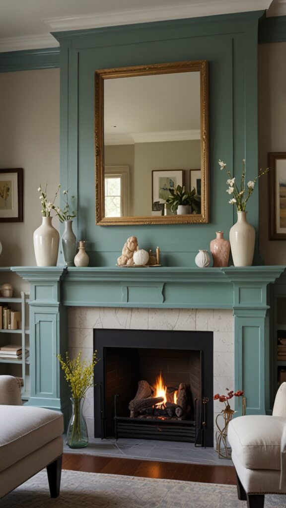 Benjamin more Fireplace ,new bm Fireplace design, modern Fireplace makeovers,Benjamin more spring colors,,remodel ,  