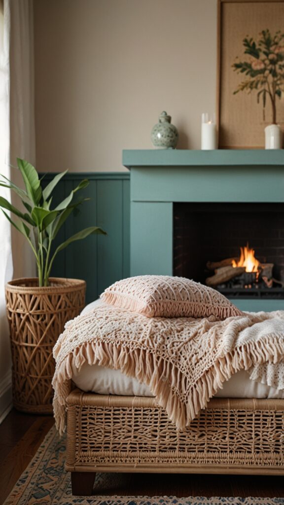 Spring mantel decor, seasonal refresh, modern mantel, spring color trends ,Benjamin more Fireplace ,new bm Fireplace design, modern Fireplace makeovers,Benjamin more spring 