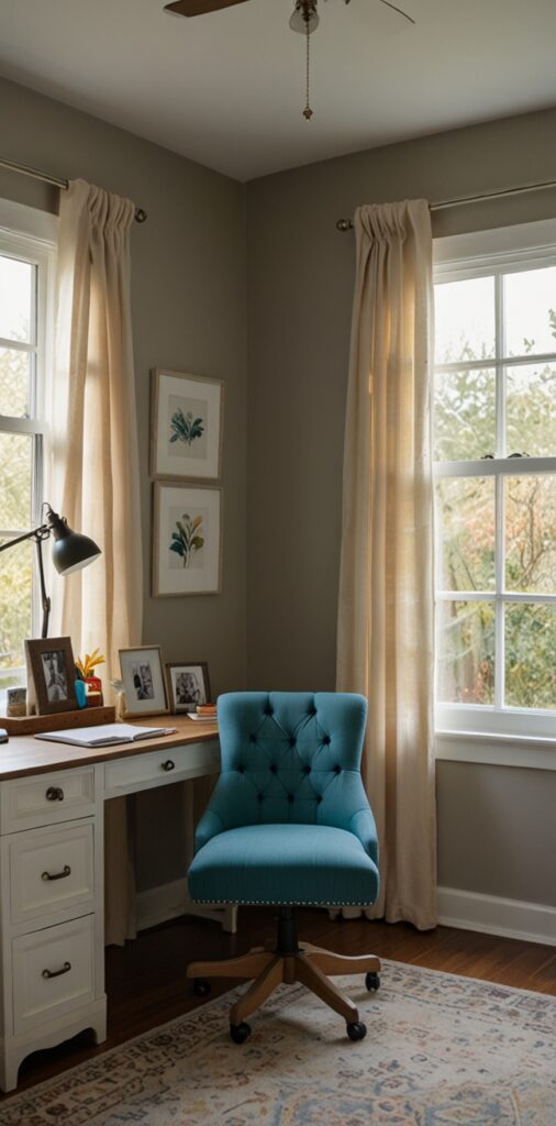 bedroom office design, home office organization, small office ideas, workspace organization, dual-purpose room