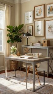 Alabaster White Paint, Neutral Paint Colors, Painted Office Walls, Interior Paint Ideas, Warm Grey Paint