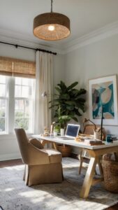 Eider White paint, best white paint, light and bright office, neutral paint colors, interior painting tips