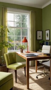 Garden-inspired office design, Greenfield paint, Interior design inspiration, Workspace transformation, Office renovation