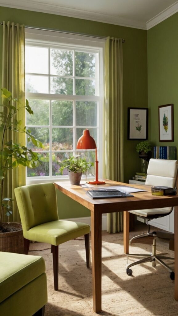Garden-inspired office design, Greenfield paint, Interior design inspiration, Workspace transformation, Office renovation