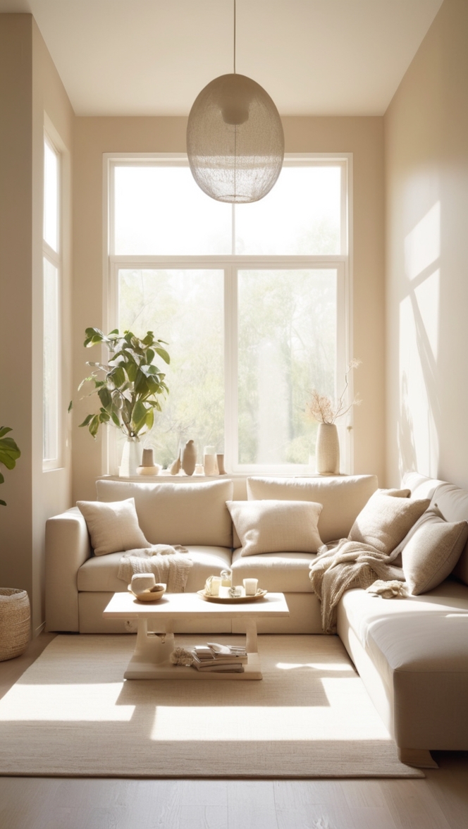 minimalist living room design, Scandinavian living room decor, modern living room furniture, neutral color palette, luxury home decor 