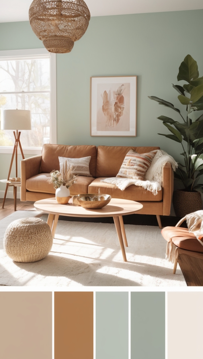 boho decor, minimalist home, modern boho, Scandinavian interior, contemporary living room