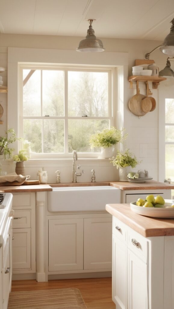 farmhouse kitchen decor, rustic kitchen design, country kitchen style, vintage farmhouse kitchen, modern farmhouse interior