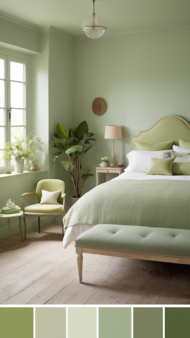 green color schemes, green shades, green tones, green hues, green swatches 