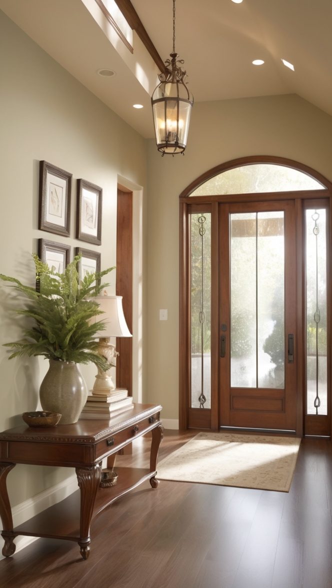 home entrance decoration, home entryway design, foyer interior design, front hall decor, welcoming entryway design