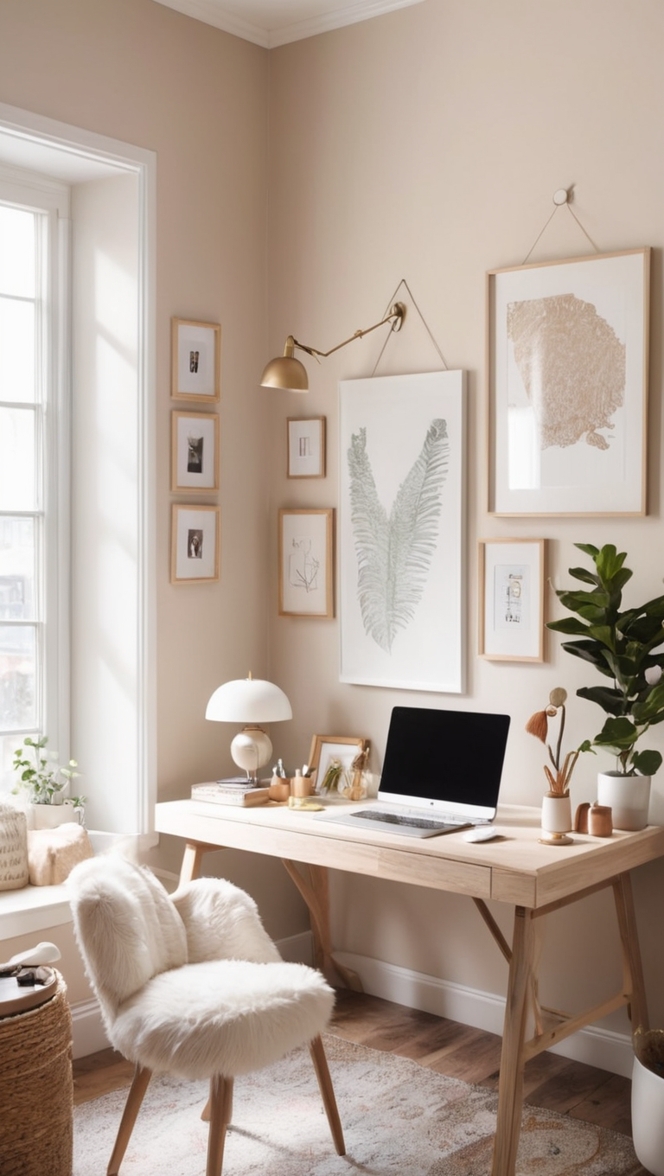 home office decor, office design ideas, workspace inspiration, stylish home office, minimalist office design 