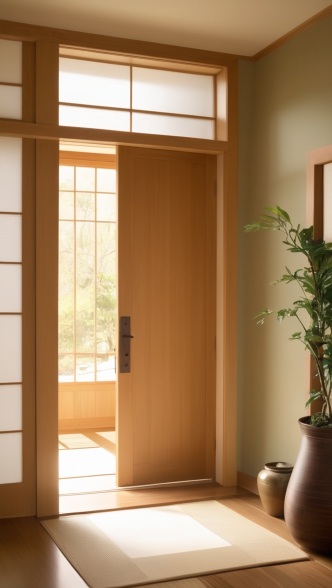 Japanese home design, Japanese interior decor, Traditional Japanese house, Kyoto architecture, Japanese entrance garden
