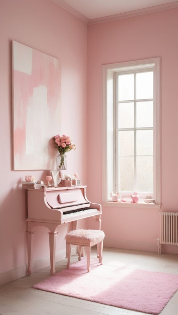 pink paint colors, bold pink shades, rose pink palette, blush pink hues, fuchsia color scheme
