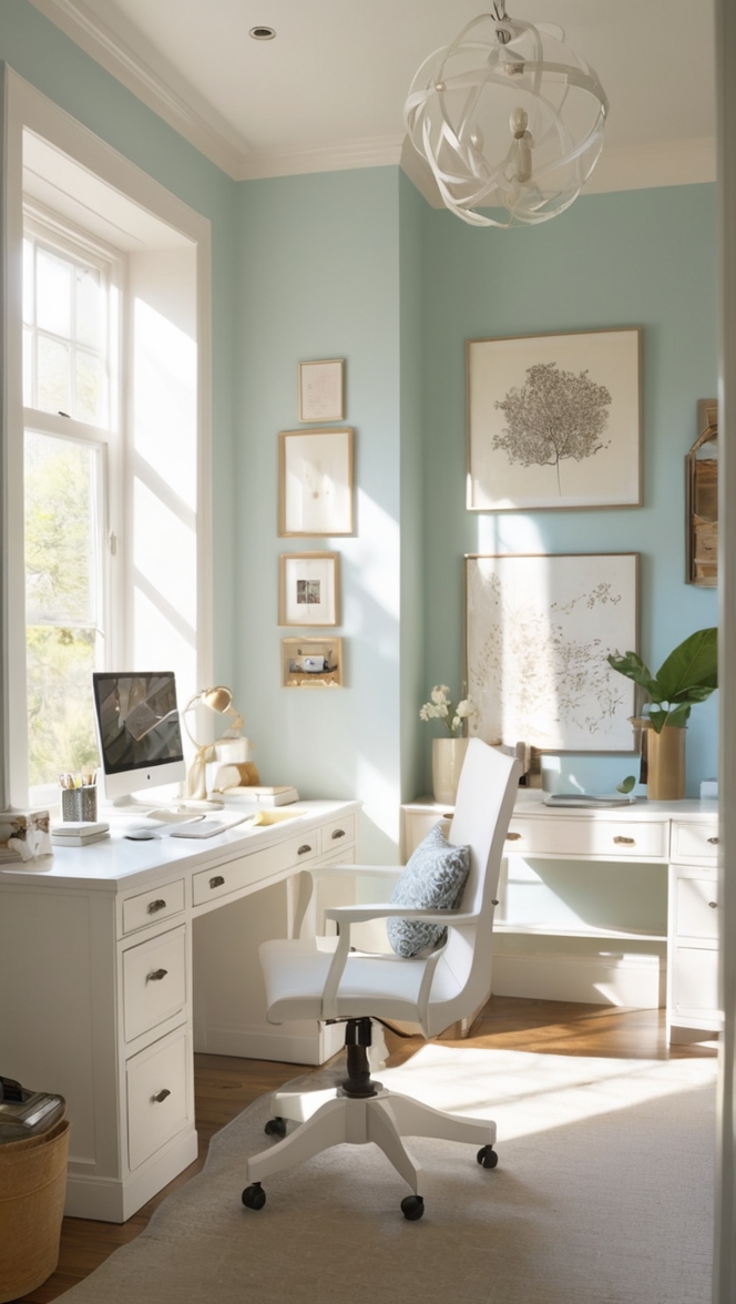 quarto, home office, decoração, móveis, escritório 