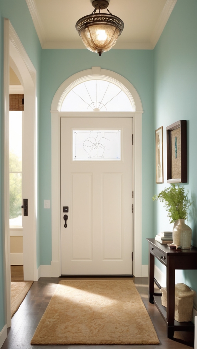 home decor, entryway decor, interior design, small space decor, hallway decor