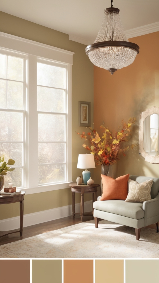 autumn outfit ideas, warm color palette, fall fashion trends, cozy home decor, seasonal accessories